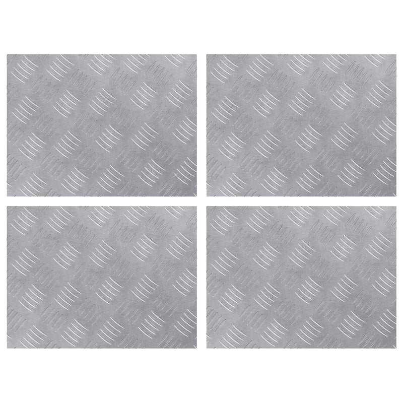 ギャラリービューアに画像をロードする, Vidaxl trap tread rechthoekig 4 pcs zilver 40 x 30 cm aluminium