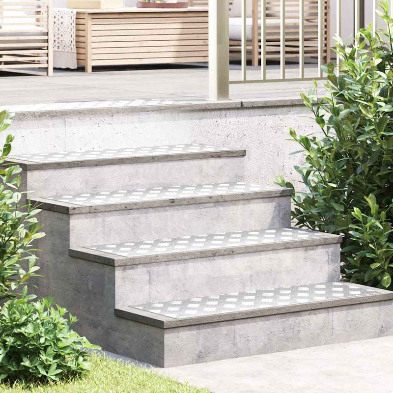 ギャラリービューアに画像をロードする, Vidaxl trap tread rechthoekig 4 pcs zilver 90 x 30 cm aluminium