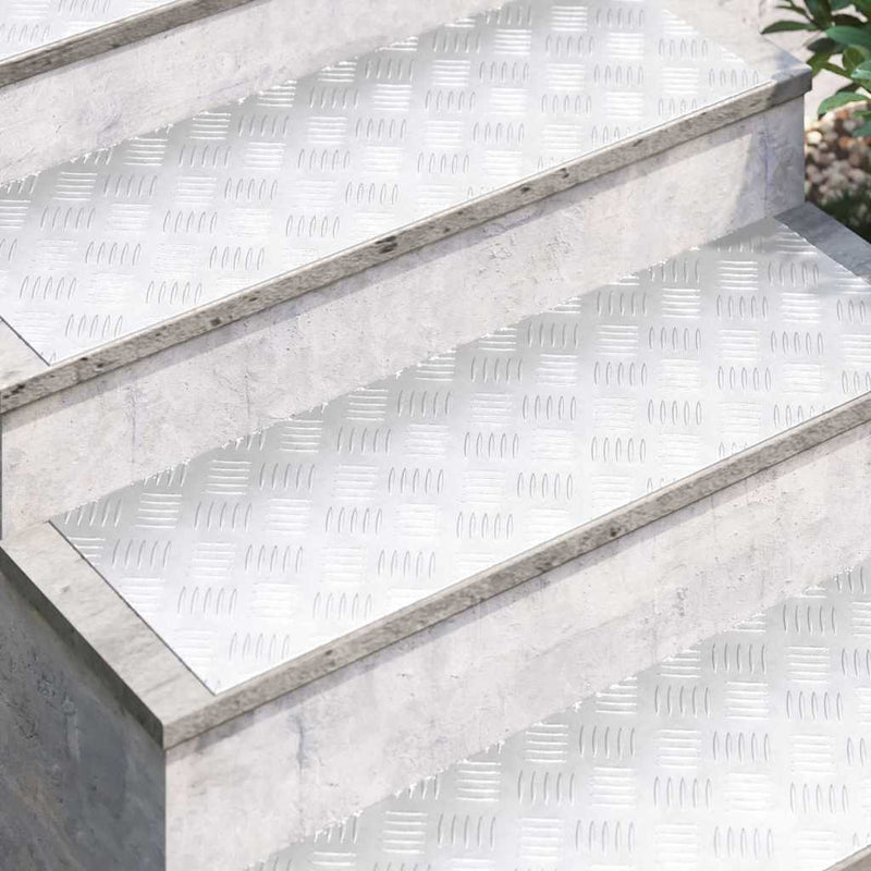ギャラリービューアに画像をロードする, Vidaxl trap tread rechthoekig 4 pcs zilver 90 x 30 cm aluminium