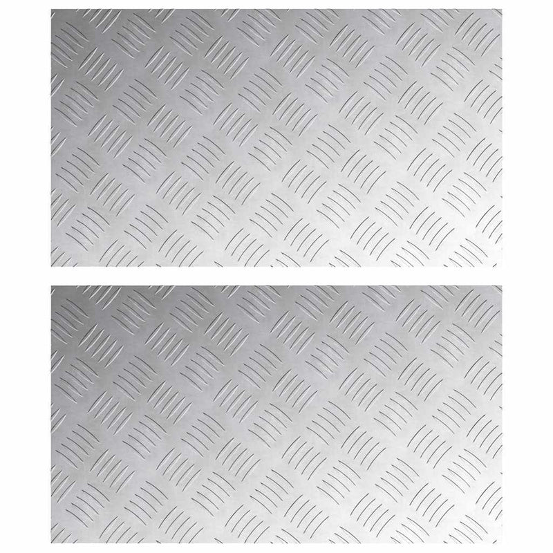 ギャラリービューアに画像をロードする, Vidaxl trap tread rechthoekig 2 pcs zilver 70 x 40 cm aluminium