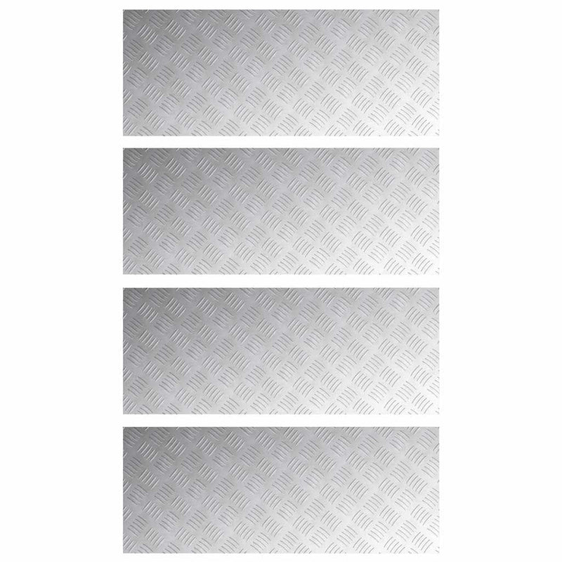 Afbeelding laden in galerijviewer, Vidaxl trap tread rechthoekig 4 pcs zilver 100 x 40 cm aluminium
