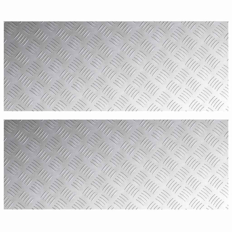 Afbeelding laden in galerijviewer, Vidaxl trap tread rechthoekig 2 pcs zilver 100 x 40 cm aluminium