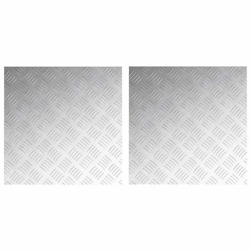ギャラリービューアに画像をロードする, Vidaxl trap tread vierkant 2 pcs zilver 50 x 50 cm aluminium