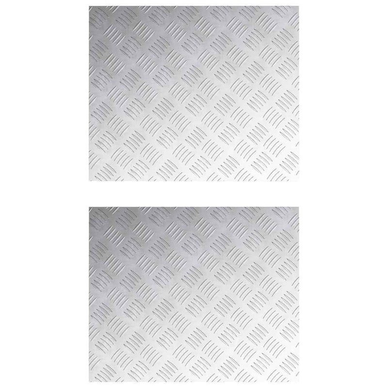 ギャラリービューアに画像をロードする, Vidaxl trap tread rechthoekig 2 pcs zilver 60 x 50 cm aluminium