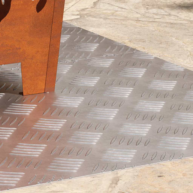 Afbeelding laden in galerijviewer, Vidaxl trap tread rechthoekig 2 pcs zilver 80 x 50 cm aluminium