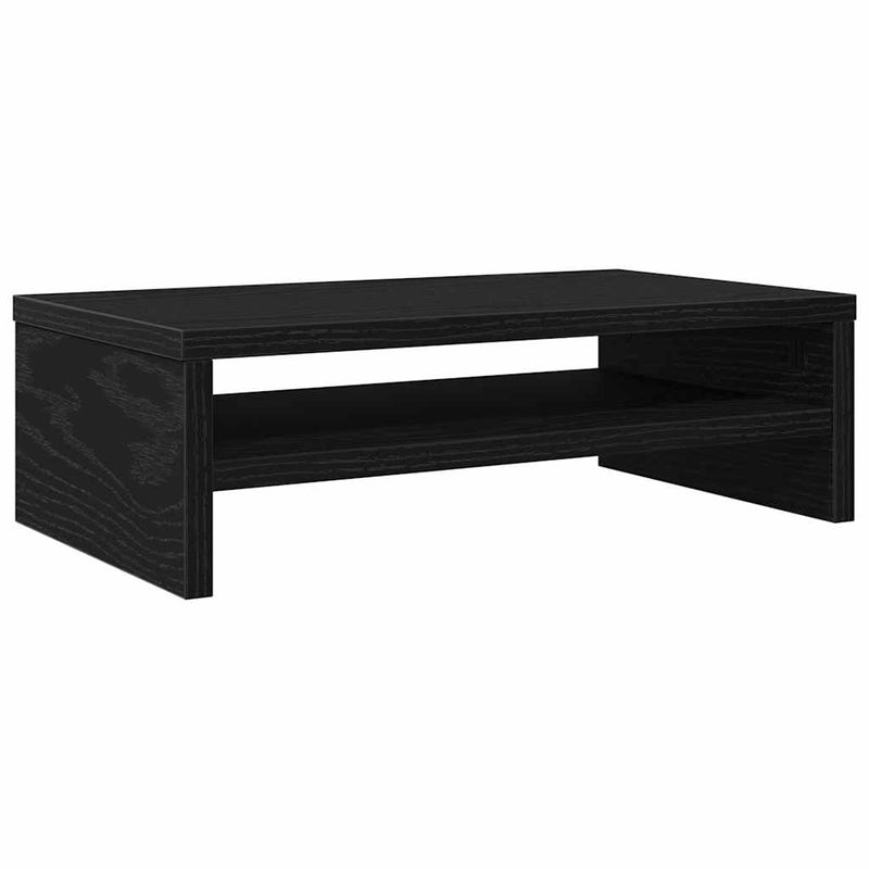 ギャラリービューアに画像をロードする, Vidaxl monitorstandaard zwart eiken 42x24x13 cm bewerkt hout