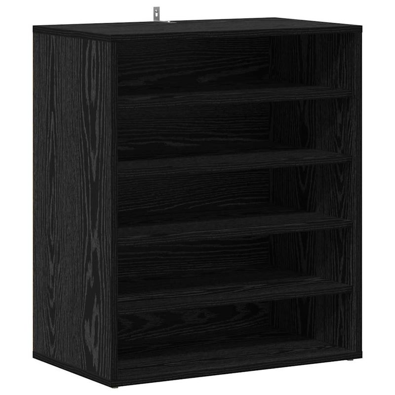 ギャラリービューアに画像をロードする, Vidaxl schoenenkast met plank zwart eiken 60 x 35 x 70 cm bewerkt hout