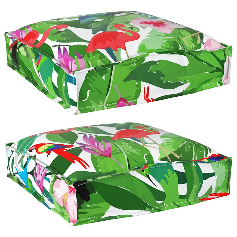 Afbeelding laden in galerijviewer, Vidaxl kussen bloemen 2 pcs multikleur 40 x 40 x 8 cm oxford stof