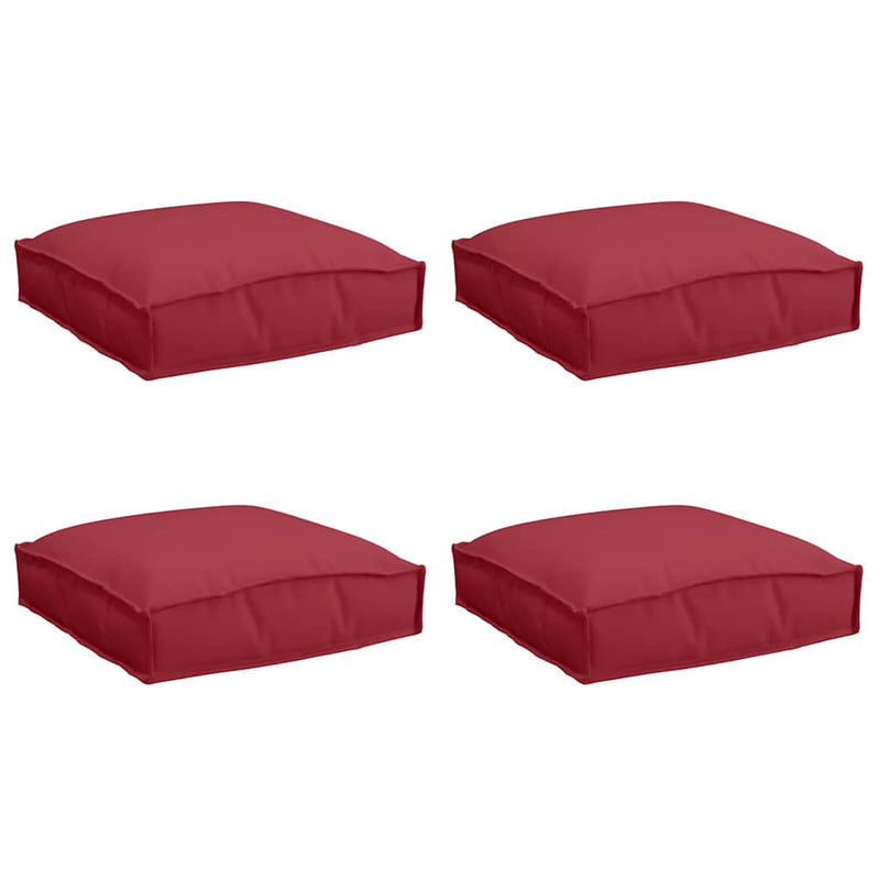 ギャラリービューアに画像をロードする, Vidaxl kussen 4 pcs wijnrood 40 x 40 x 8 cm oxford stof