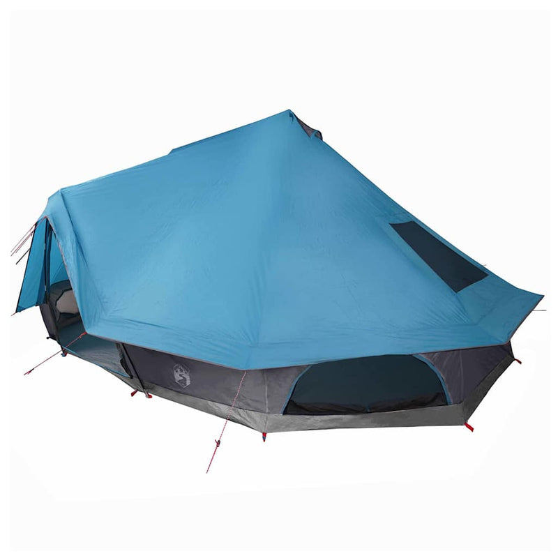 Chargez l'image dans la visionneuse de la galerie, Vidaxl familie tipi tent tipi met dak blauw 680 x 430 x 270 cm