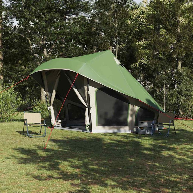 ギャラリービューアに画像をロードする, Vidaxl familie tipi tent tipi met dak groen 508 x 470 x 300 cm