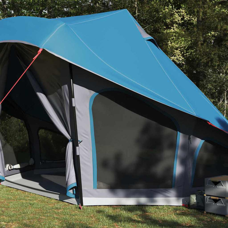 ギャラリービューアに画像をロードする, Vidaxl familie tipi tent tipi blauw en grijs 508 x 470 x 300 cm