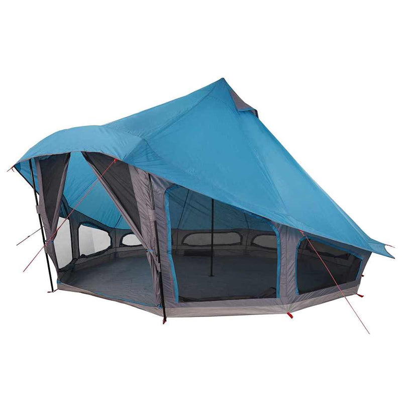 ギャラリービューアに画像をロードする, Vidaxl familie tipi tent tipi blauw en grijs 508 x 470 x 300 cm