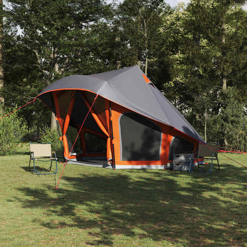 ギャラリービューアに画像をロードする, Vidaxl familie tipi tent tipi grijs en oranje 508 x 470 x 300 cm