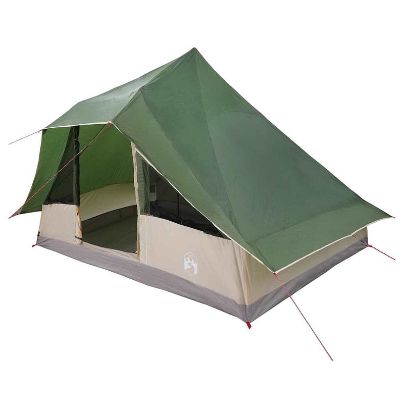 ギャラリービューアに画像をロードする, Vidaxl tipi tent met dak met opslag groen 364 x 281 x 257 cm taft