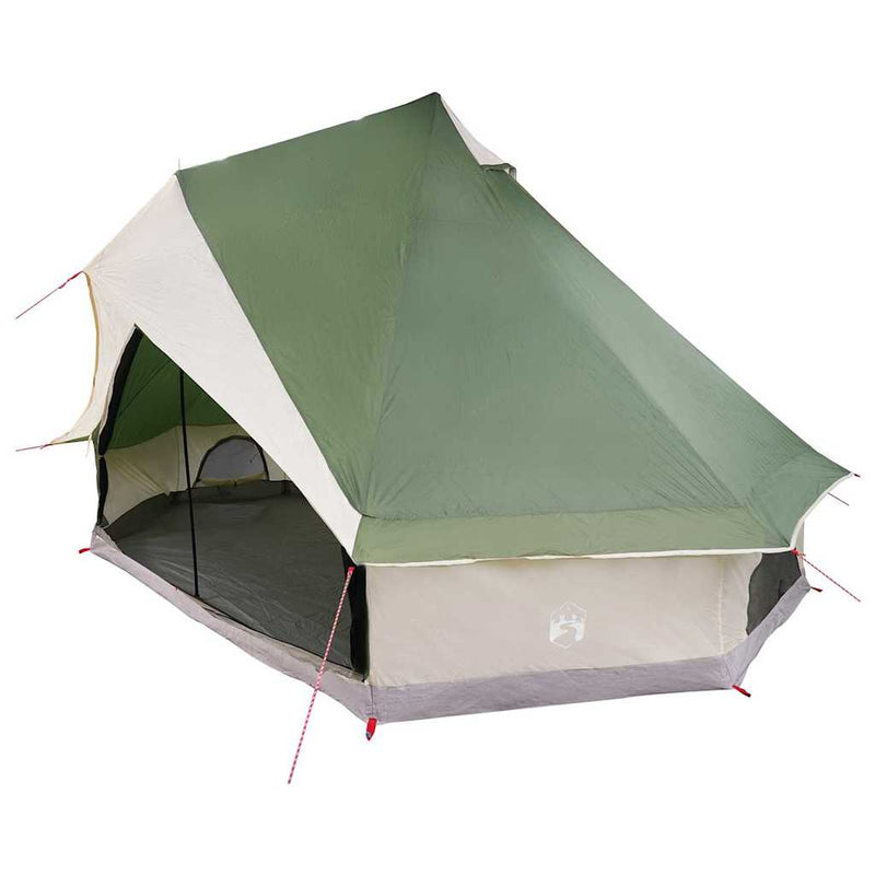 ギャラリービューアに画像をロードする, Vidaxl familie tipi tent tipi groen en beige 400 x 346 x 250 cm