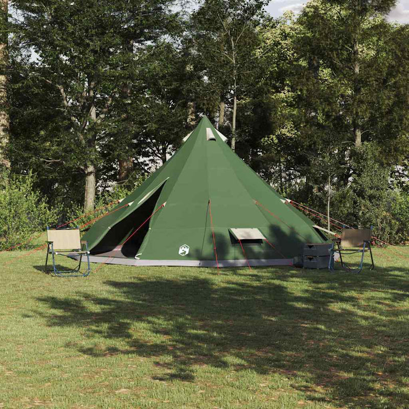 ギャラリービューアに画像をロードする, Vidaxl familie tipi tent tipi met dak groen 560 x 560 x 300 cm