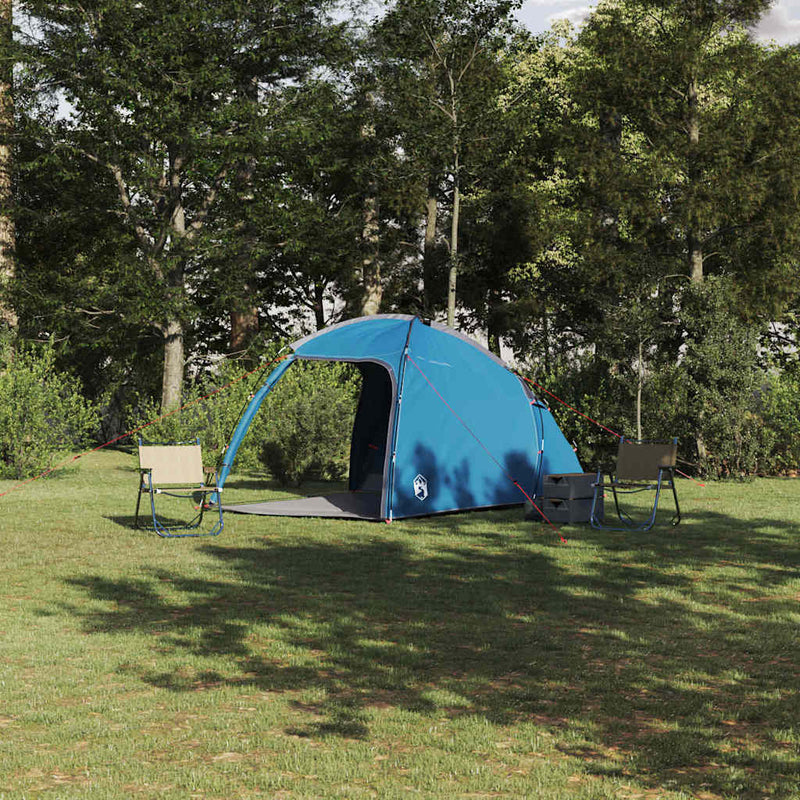 Afbeelding laden in galerijviewer, Vidaxl tent huisje blauw 370 x 230 x 185 cm polyester en glasvezel