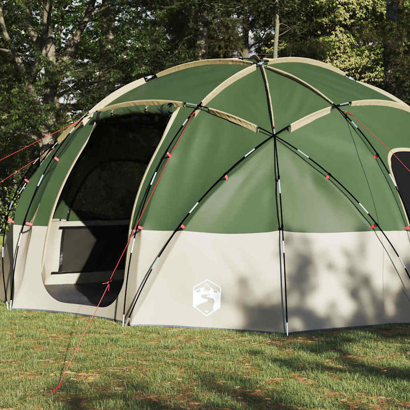 Afbeelding laden in galerijviewer, Vidaxl camping tent met dak groen 475 x 475 x 235 cm polyester