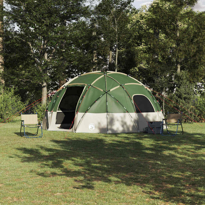 Afbeelding laden in galerijviewer, Vidaxl camping tent met dak groen 475 x 475 x 235 cm polyester