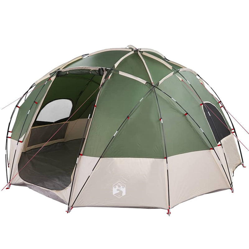 Afbeelding laden in galerijviewer, Vidaxl camping tent met dak groen 475 x 475 x 235 cm polyester