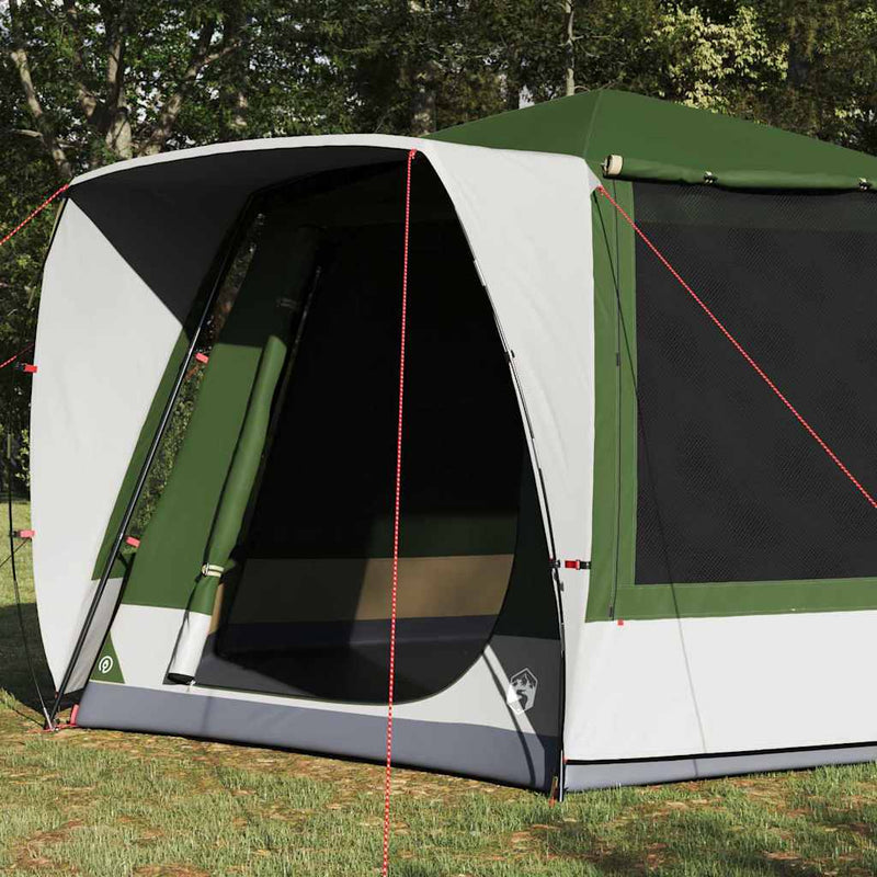 ギャラリービューアに画像をロードする, Vidaxl camping tent huisje met dak groen 420 x 420 x 227 cm polyester