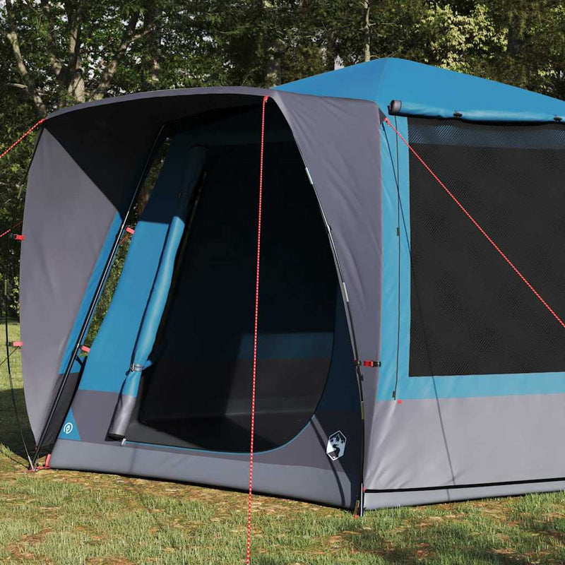 ギャラリービューアに画像をロードする, Vidaxl camping tent huisje met dak blauw 420 x 420 x 227 cm polyester