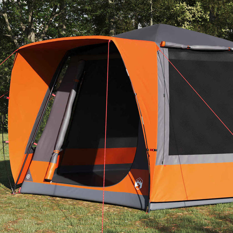 Chargez l'image dans la visionneuse de la galerie, Vidaxl camping tent grijs en oranje 420 x 420 x 227 cm polyester