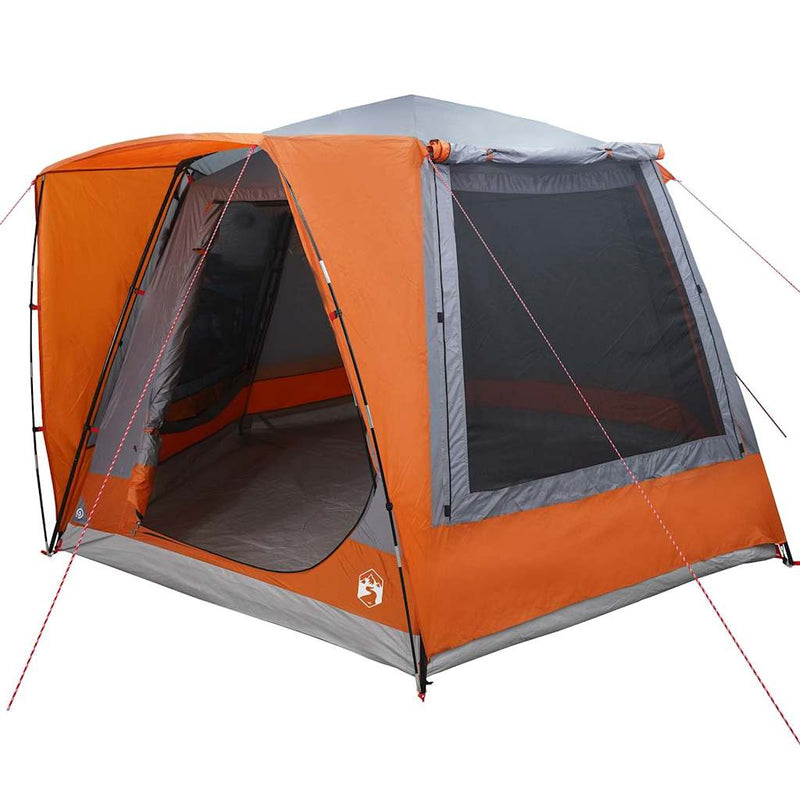 Chargez l'image dans la visionneuse de la galerie, Vidaxl camping tent grijs en oranje 420 x 420 x 227 cm polyester
