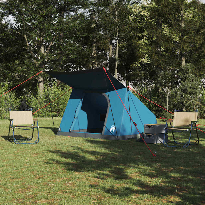 ギャラリービューアに画像をロードする, Vidaxl camping tent met dak met opslag blauw 282 x 225 x 154 cm taft