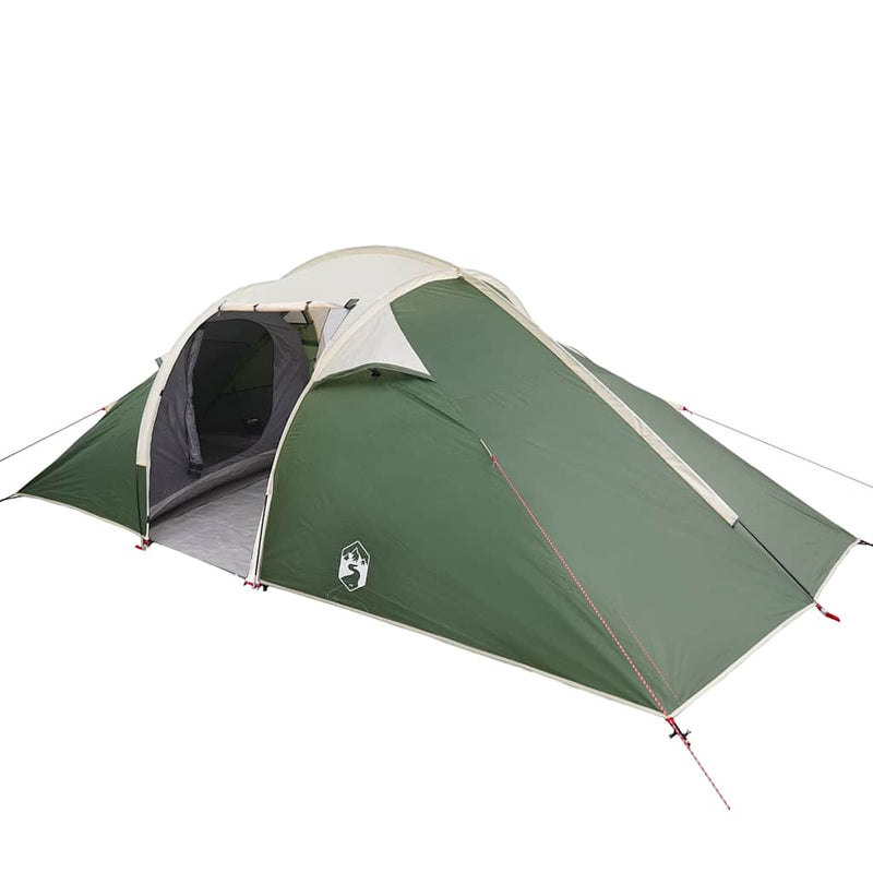 Afbeelding laden in galerijviewer, Vidaxl tunnel tent met dak met opslag groen 510 x 240 x 156 cm taft