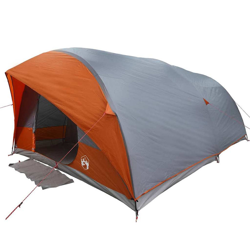 ギャラリービューアに画像をロードする, Vidaxl tunnel tent met dak grijs en oranje 500 x 348 x 200 cm taft