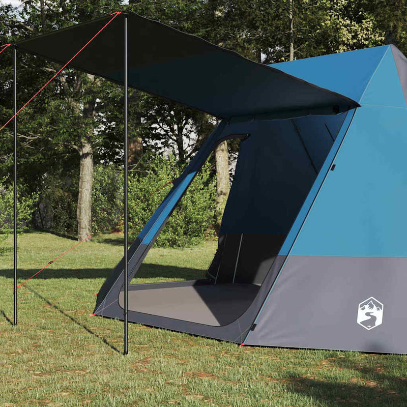 Afbeelding laden in galerijviewer, Vidaxl camping tent met dak met opslag blauw 482 x 360 x 227 cm taft