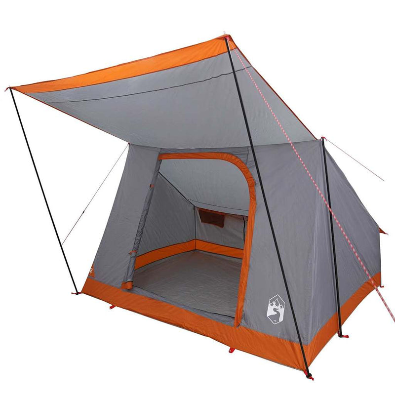 Afbeelding laden in galerijviewer, Vidaxl camping tent met dak grijs en oranje 223 x 163 x 130 cm taft