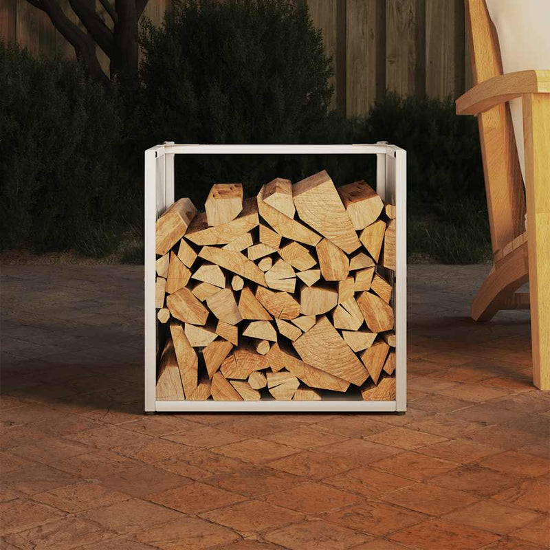 Chargez l'image dans la visionneuse de la galerie, Vidaxl brandhoutrek 40x40x40 cm koudgewalst staal wit