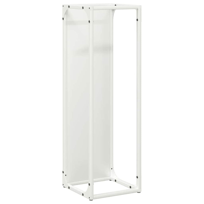 Afbeelding laden in galerijviewer, Vidaxl brandhoutrek 25x25x80 cm koudgewalst staal wit