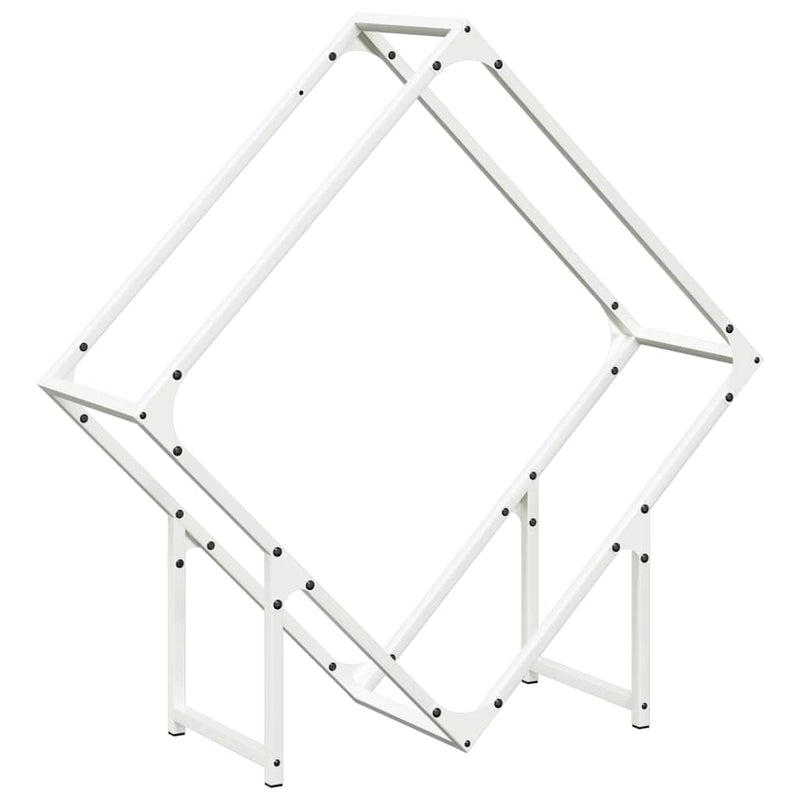 Afbeelding laden in galerijviewer, Vidaxl brandhoutrek 80x25x80 cm koudgewalst staal wit
