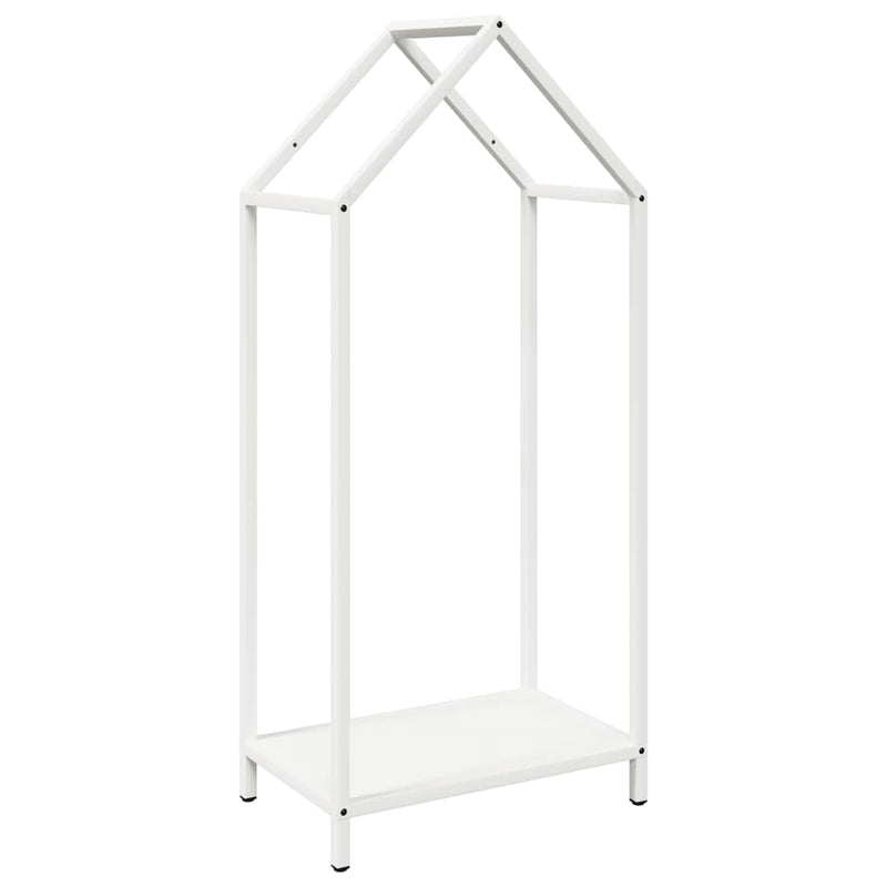Afbeelding laden in galerijviewer, Vidaxl brandhoutrek 40x25x90 cm koudgewalst staal wit