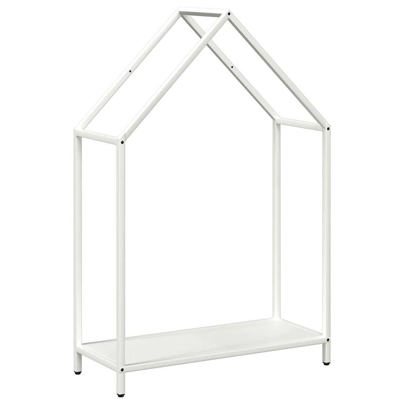 Afbeelding laden in galerijviewer, Vidaxl brandhoutrek 60x25x90 cm koudgewalst staal wit