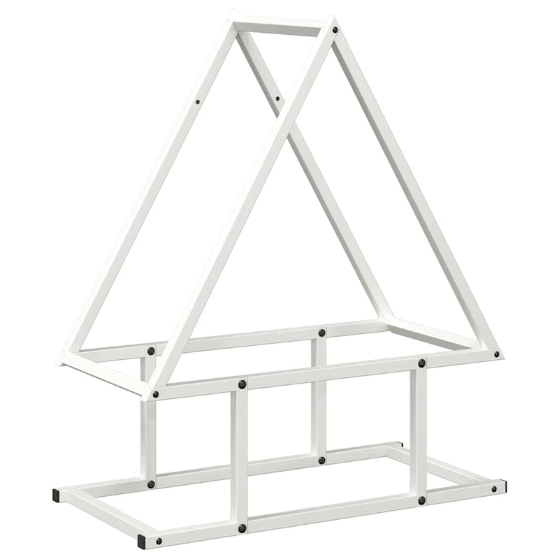 Afbeelding laden in galerijviewer, Vidaxl brandhoutrek 50x25x60 cm koudgewalst staal wit