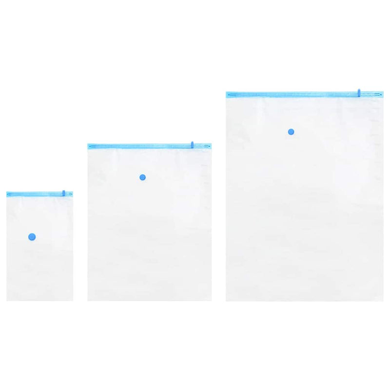 Afbeelding laden in galerijviewer, Vidaxl opslagzakken 10 pcs transparant en blauw 130 x 100 cm