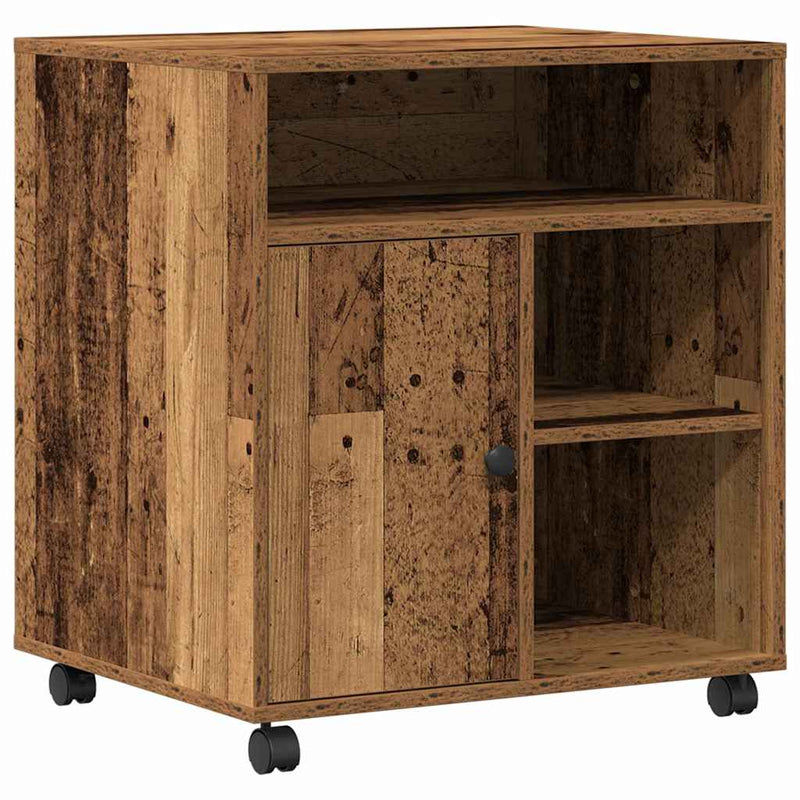 Chargez l'image dans la visionneuse de la galerie, Vidaxl printerstand met opslag oud hout 60 x 50 x 67 cm bewerkt hout