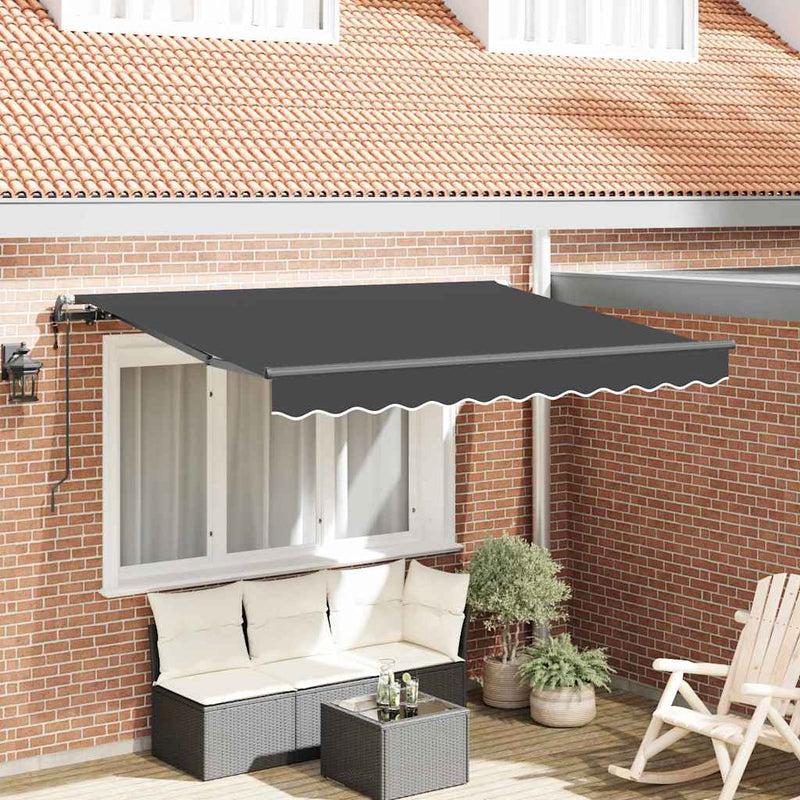 Afbeelding laden in galerijviewer, Vidaxl inklapbaar zonnescherm antraciet 250 x 200 cm stof