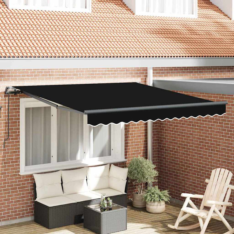 ギャラリービューアに画像をロードする, Vidaxl inklapbaar zonnescherm zwart 300 x 250 cm polyester en staal