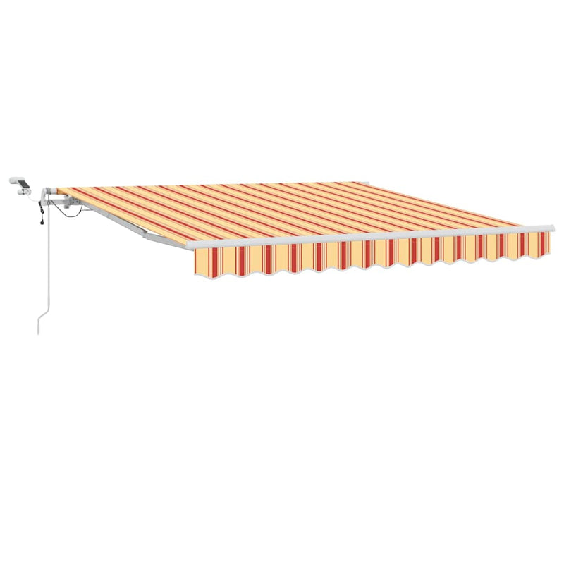Afbeelding laden in galerijviewer, Vidaxl inklapbaar zonnescherm geel en oranje 350 x 250 cm