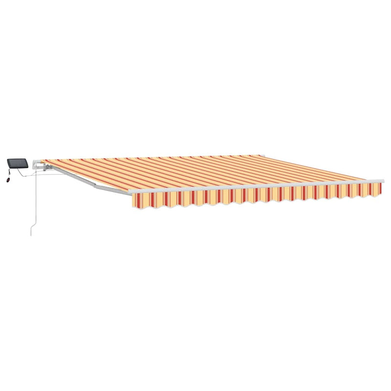 Afbeelding laden in galerijviewer, Vidaxl inklapbaar zonnescherm met geel en oranje 400 ×300 cm stof