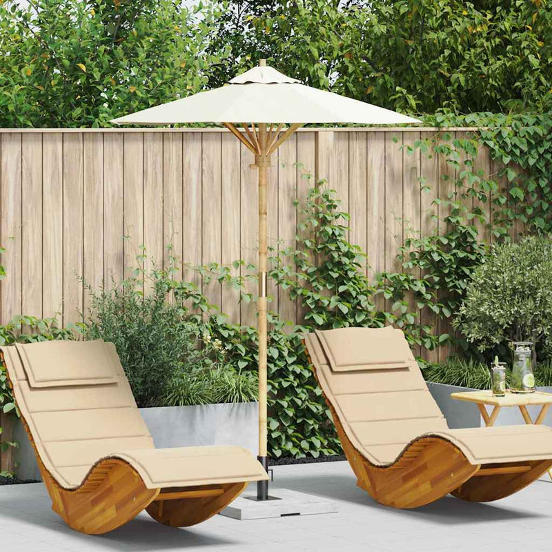 Chargez l'image dans la visionneuse de la galerie, Vidaxl tuinparasol crème wit ø 270 x 260 cm bamboe