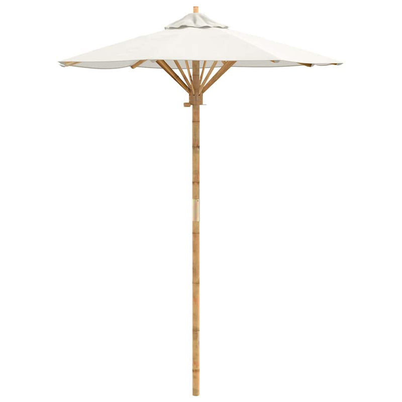 Chargez l'image dans la visionneuse de la galerie, Vidaxl tuinparasol crème wit ø 270 x 260 cm bamboe