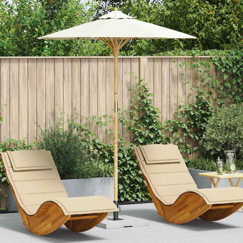 Chargez l'image dans la visionneuse de la galerie, Vidaxl tuinparasol crème wit ø 270 x 260 cm bamboe