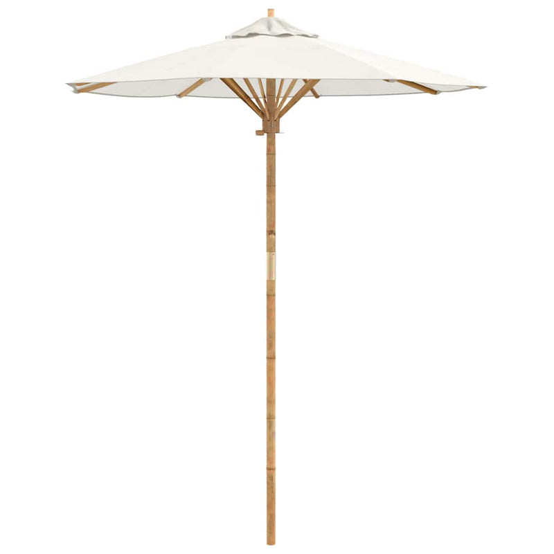 Chargez l'image dans la visionneuse de la galerie, Vidaxl tuinparasol crème wit ø 270 x 260 cm bamboe